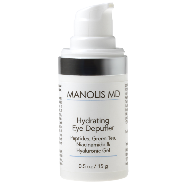 The Hydrating Eye Depuffer is a light, silky Hyaluronic based gel that rejuvenates and provides the eye area with a dewy look. Contains a powerful blend of 6 peptides for minimizing the appearance of fine lines and wrinkles