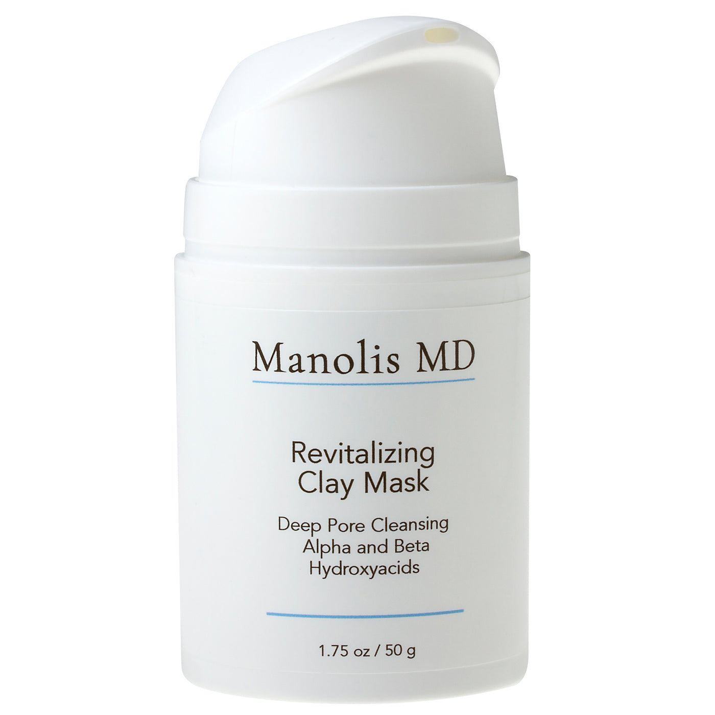 The Revitalizing Clay Mask Contains powerful antioxidants and alpha and beta hydroxyacids, to calm and tone the skin.