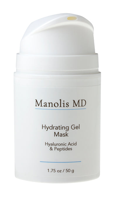 The Hydrating Gel Mask is a unique hyaluronic acid-based, oil-free gel designed to enhance skin moisture and improve the appearance of fine line and wrinkles. This mask can be used on all skin types. Applied over your entire face as a clear gel, allowed to dry 10 minutes and then removed with warm water.  It is a super moisturizer that hydrates the skin and leaves it satiny smooth and ready for makeup. 